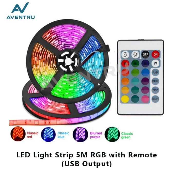 ------] RGB LED Light Strip Lampu Hias RGB Remote 5M