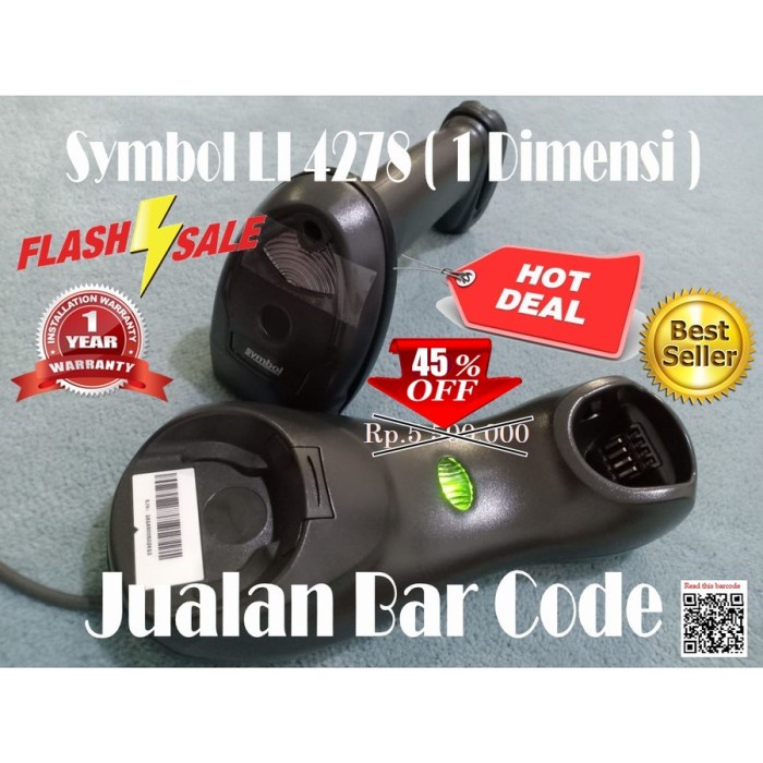 BARCODE SCANNER WIRELESS ZEBRA SYMBOL LI4278 - SCANNER WIRELES LI 4278