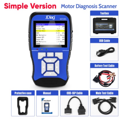 JDiag M100 diagnosis scanner Scaner Motor injeksi HONDA YAMAHA & OBD2