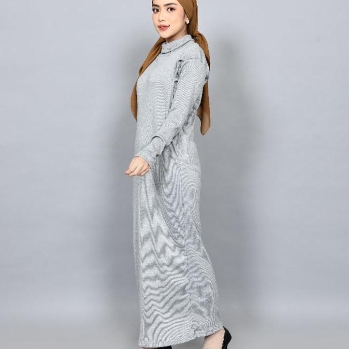 [L☀7 U> riche- basic long inner dress lengan panjang busui friendly/baju hamil/foto maternity/origin