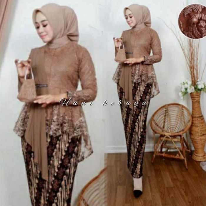 Set Kebaya Modern Kebaya Brukat Tile Kebaya Wisuda Kebaya Selendang