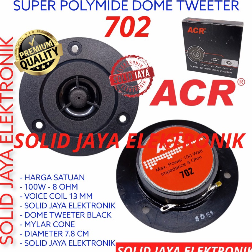 READY TWITTER ACR 702 MAGNET SUPER POLYMIDE DOME TWEETER ACR HIGH HI TWEETER TWETER TWITER TWITTER A