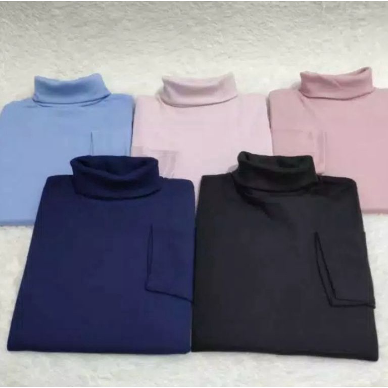 Murah.. RIB TURTLENECK PREMIUM/ KRAH TINGGI/TURTLENECK  TEBAL/ LENGAN PANJANG