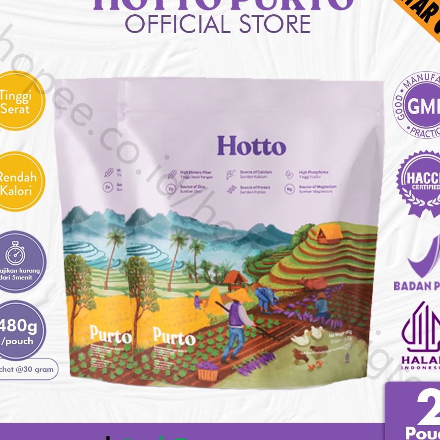 

TSFZ5148 [PROMO MURAH!!!] Hotto Purto Multigrain with Purple Potato (2 pouch)