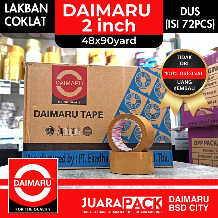 

LAKBAN DAIMARU ORI COKLAT 48x90y (DUS) JUAL DAIMARU ORI DI BSD CITY