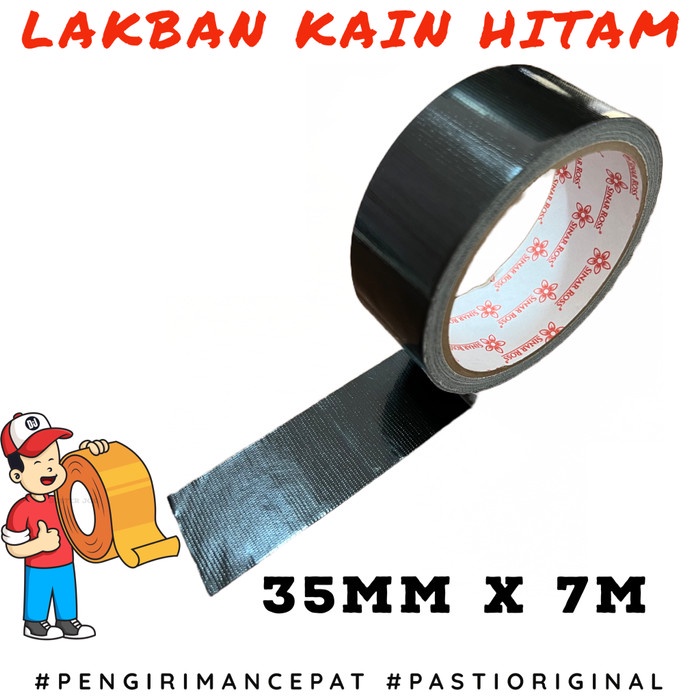 

Lakban Kain Hitam Sinar Ross 1.5 inch 10 Yard / Cloth Hitam PER 1 DUS