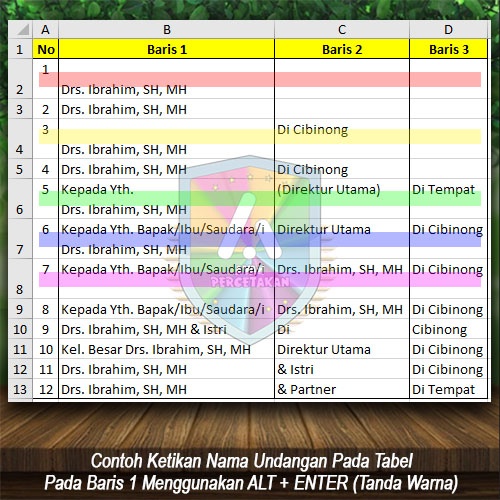 [Bisa COD] Cetak Label Nama Undangan 103 Bingkai 009 Isi 12 Nama