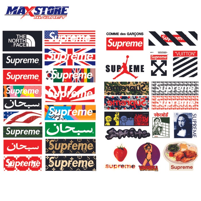 supreme sticker / sticker koper supreme / skateboard sticker pack