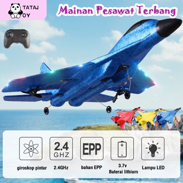 Su35 Mainan Pesawat Terbang Remote Control Led Pesawat Glider Airplane