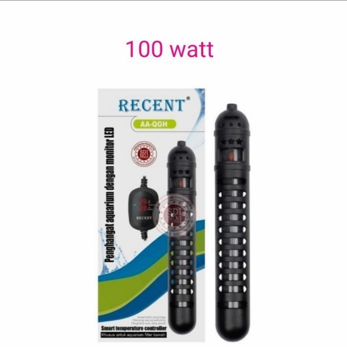 Aquarium Kolam Ikan Smart Heater Recent Qgh Auto 100 Watt