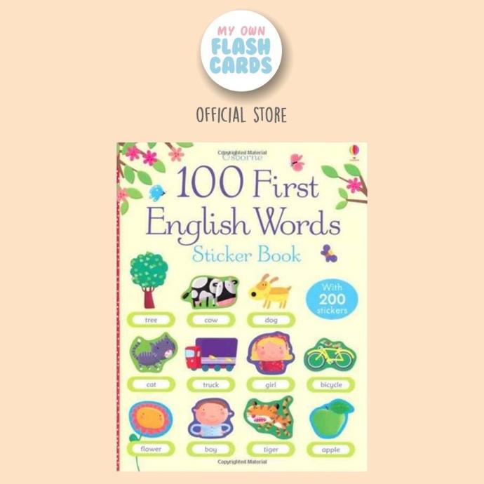 

Usborne Sticker Book First 100 English Words Buku Impor