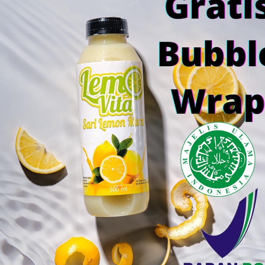 

Ready Stock BPOM 500ml Lemovita Fresh Sari Lemon Jus Lemon Murni 100% Jus Halal Alami Best Product