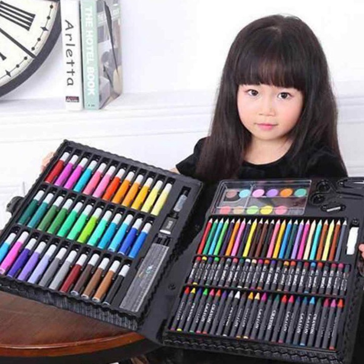 

➼➳✿✯ Xiu - Crayon Set Mewarnai Melukis / Pensil Menggambat 150pc / Alat Tulis anak Terbaru