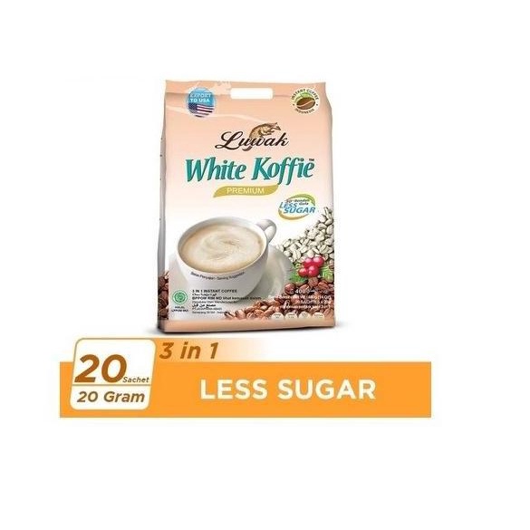 

Kopi Luwak White Koffie Less Sugar Bag 20X20Gr