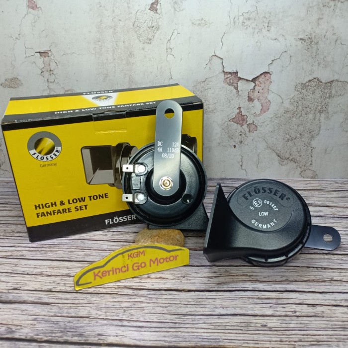 Klakson Keong Bmw Flosser Fanfare Germany 12V - Klakson Keong Flosser Terb