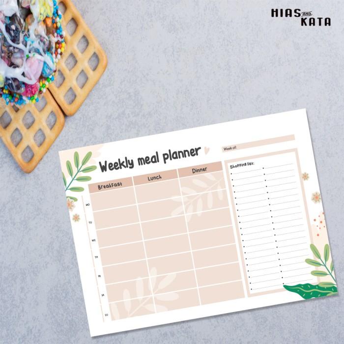 

Magnetic Meal Planner Magnet Kulkas ( Gratis 1Pcs Spidol Wipe& Clean)