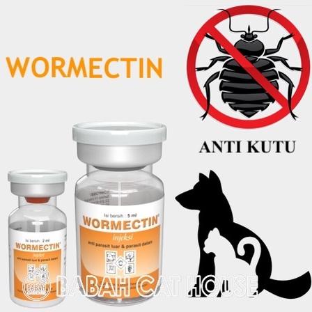 WORMECTIN Obat Kucing Anjing Anti Kutu Parasit Gatal Murah Ampuh Hewan Peliharaan Ori 2ml & 5ml Sunt
