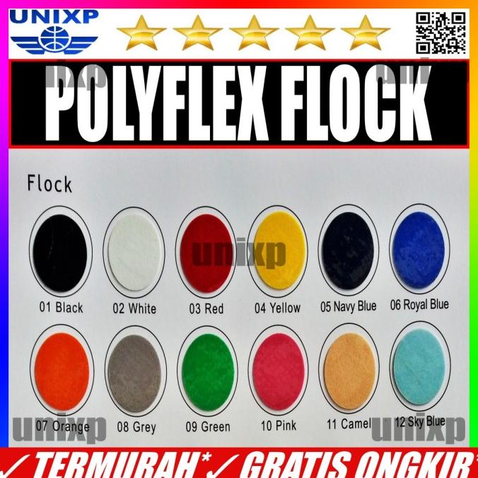 Polyflex Flock Polyflock Bahan Sablon Polyflex Pvc Poliflex Pvc