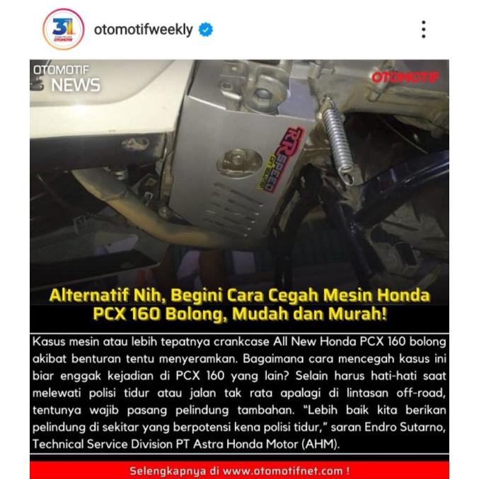 Sale Cover Engine Guard Pcx 160 Cover Pelindung Mesin Pcx 160 Bisa Cod