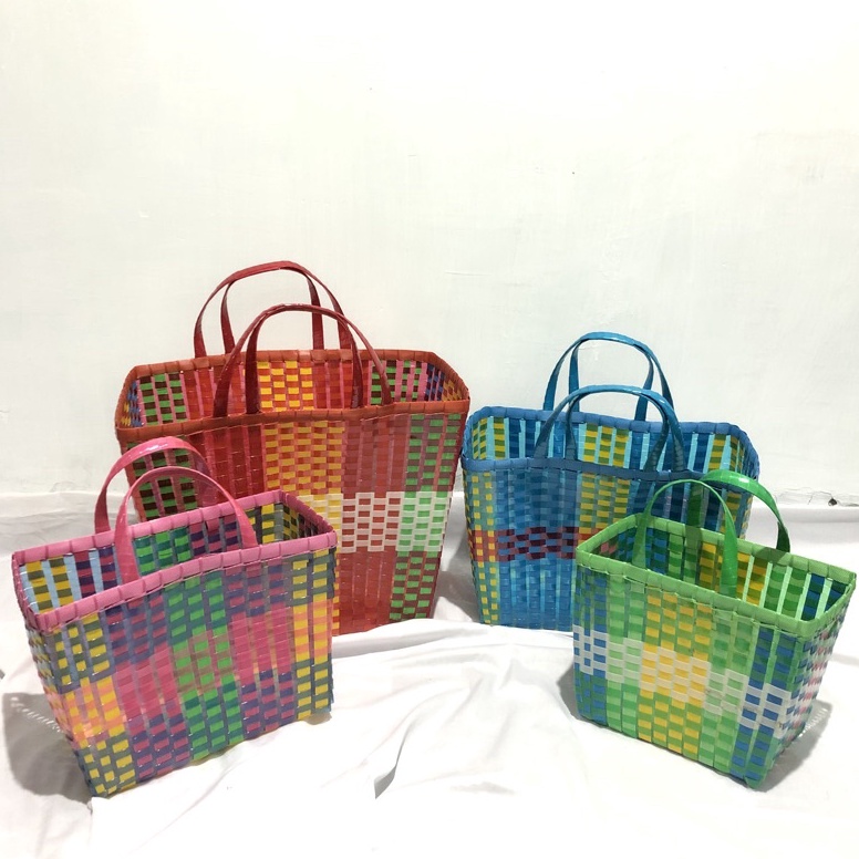 orjq -16 Tas Anyaman Plastik Anting Termurah/Grosir/Tas Pasar/Tas Belanja QAK