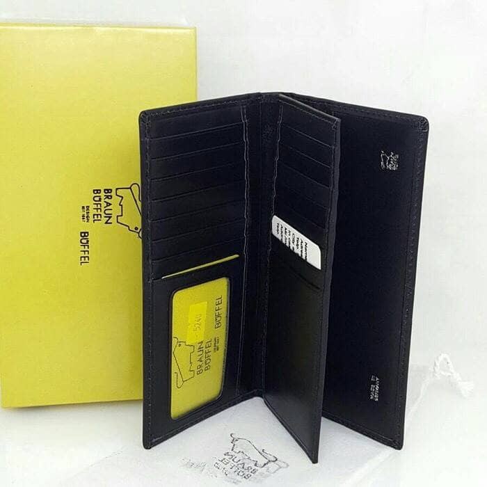 Dompet Panjang Pria/Wanita Kulit Asli Braun Buffel terbaik