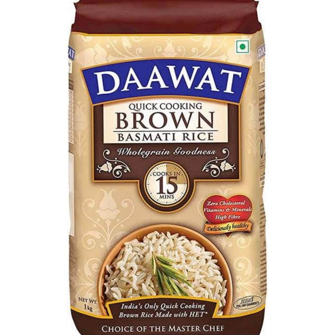 

Basmati Brown Rice Daawat Premium / Beras Coklat Basmaati India 1Kg