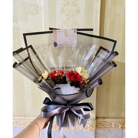

QPLL5970 Buket uang atau barang kosong kerangka bouquet cellophane transparant hampers hadiah ultah wisuda anniversary