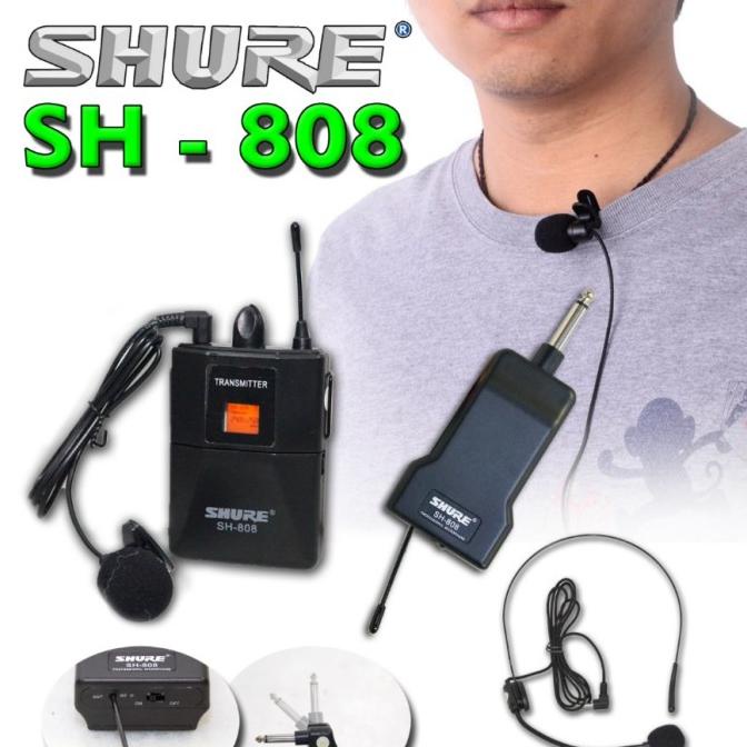 Mic wireless Imam Bando Clip On SHURE SH 808 / mic bando+jepit wireles