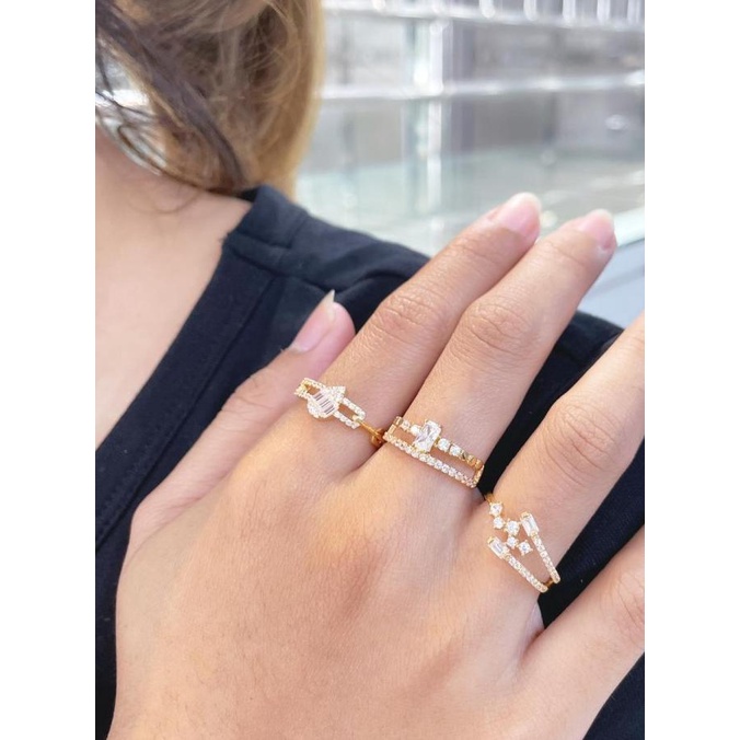 Cincin Emas 750 Pearl Dan Cuse Collection Pengiriman Cepat