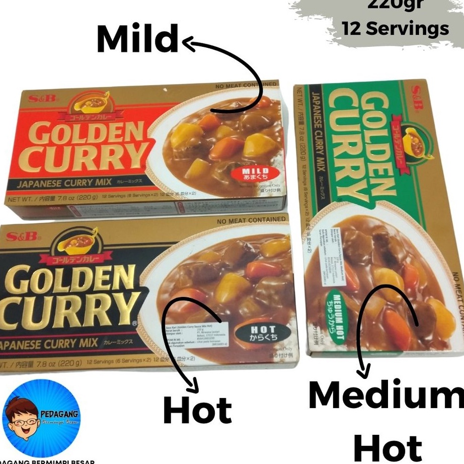 

↕➨⁑✲ S&B Golden Curry Mild Hot Medium Hot 220gr / Kari Jepang Import 220 gr Diskon