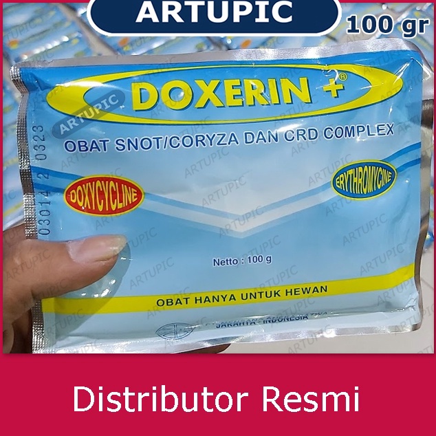 PALING LARIS Doxerin Plus 100 gram Obat Unggas Ayam Snot Coryza CRD Pernafasan Complex Mensana Artupic