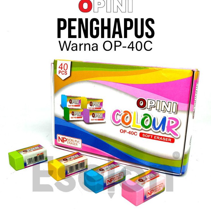 

ZBBH1132 8.8 SERBA MURAH Penghapus Kecil Warna merk Opini Isi 40pcs (kotak) Eraser Stip Op-40c Voxy Bio