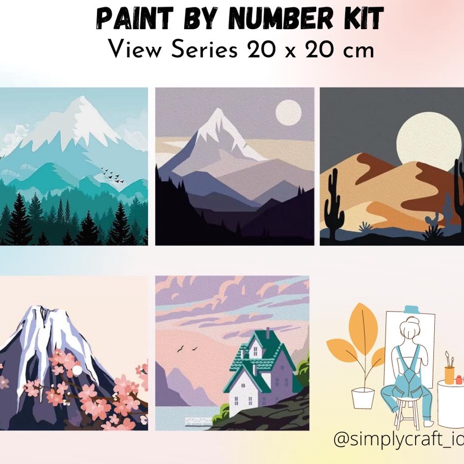 

Dijual Murah Simply Craft ID - Paint By Number 20x20cm View Series DIY Painting Kit Mewarnai Lukisan with Wooden Frame / Hampers Lebaran / Hadiah Ulang Tahun / Hadiah Untuk Teman / Souvenir