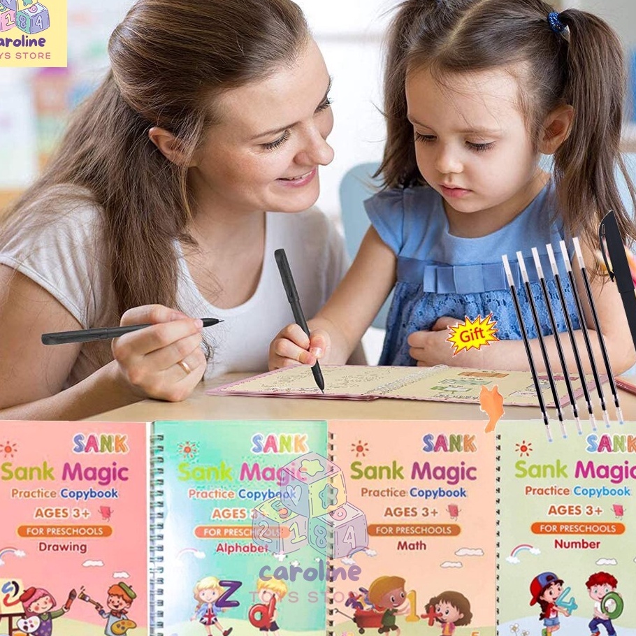

Terlaris Buku SANK Magic Buku Belajar Tulis Hitung Gambar 1 Set Isi 4 Buku + Pulpen + Refill Terbaru