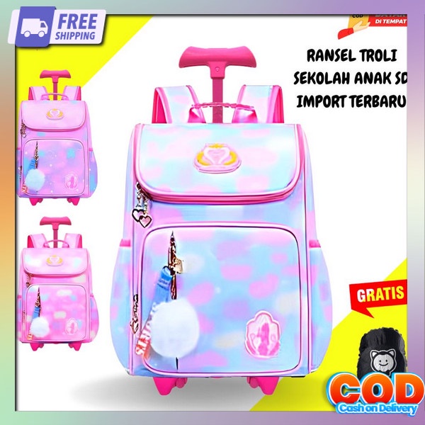 Tas Ransel Troli Anak Laki Laki Ransel Trolleyy Kudaponi Ank2 Mixue Trolley Terbaru 2023 Kado Impor 
