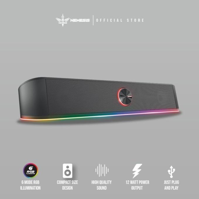 NYK Nemesis X60 / X-60 Quantum Soundbar Gaming Speaker RGB