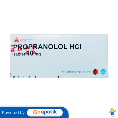 PROPRANOLOL OGB DEXA MEDICA 10 MG BOX 100 TABLET