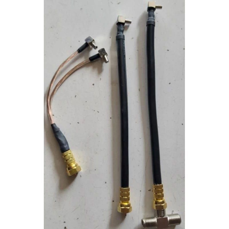 Pigtail RG6 f to dual ts9 crc9