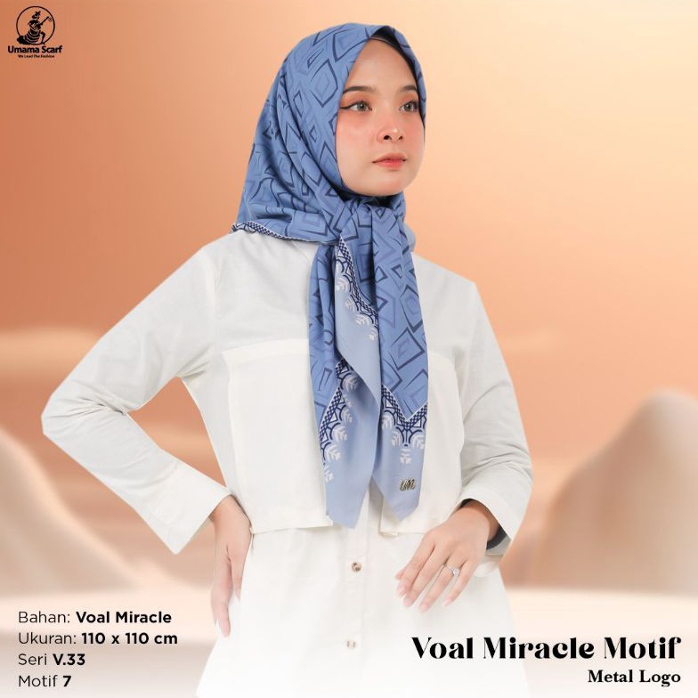 Original UMAMA VOAL MIRACLE MOTIF LC METAL LOGO Scarf Hijab Segiempat Square Jilbab Laser Cut 110x110 cm denay deenay Live ...,,