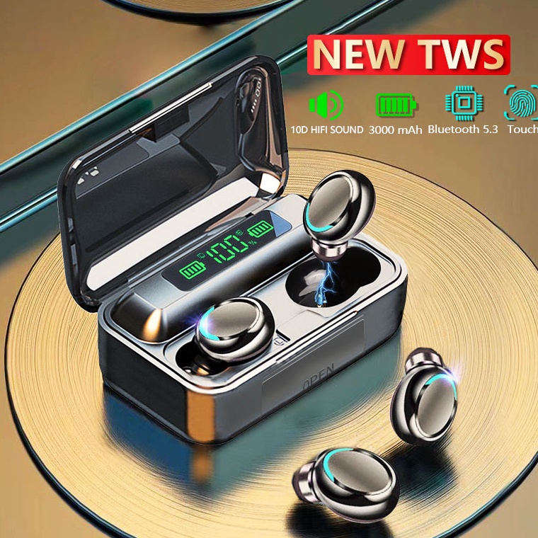 ★★ Dw 9.25 Payday 50% Discount Bebeklucu Powerbank Dan TWS 2 in 1 Upgrade Baru TWS F9-5/M30/M28/X15 