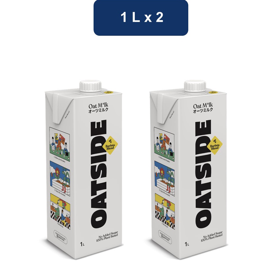

➥❇❋ Oatside Oat Milk Barista Blend 2 x 1 L Stok Banyak