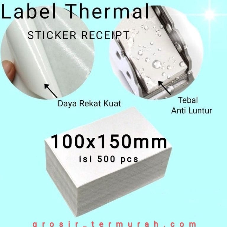 

TSHJ8871 Kertas Thermal Label Lipat Barcode 100x150 A6 Isi 500 Pcs
