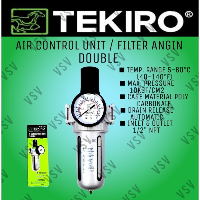 Terlaris Tekiro Air Control Unit Single Air Filter Angin Compressor Tekiro