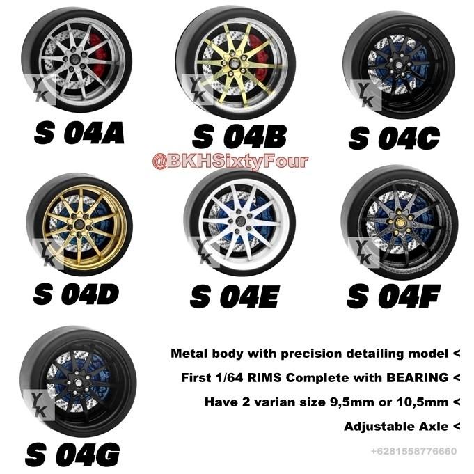 Carlomo Premium S Class Rims Long Axle 9,5Mm Model 10 Spoke Curv Varia