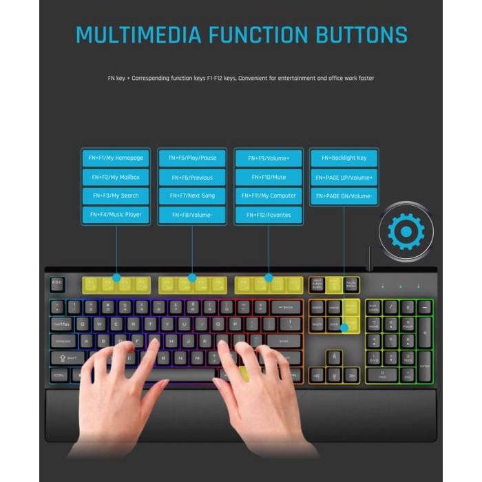 Keyboard Gaming Mechanical Shipadoo K60 Multimedia Rgb Backlight