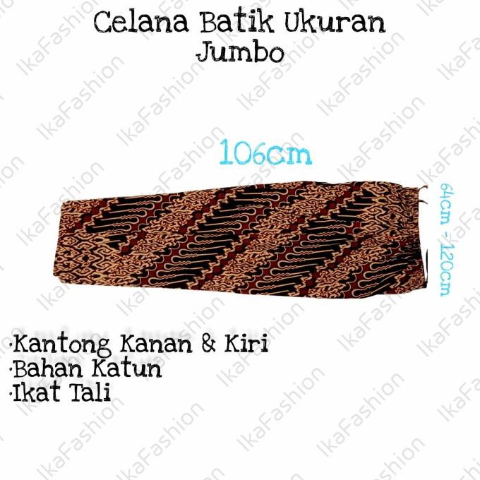 Sale Celana Panjang Batik Boim Katun Premium Jumbo Pria Wanita Tanah Abang
