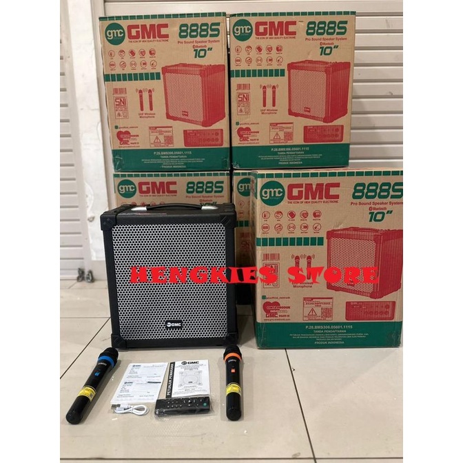 SPEAKER GMC 888S MULTIMEDIA BLUETOOTH 10 INCH + 2 MIC WIRELESS
