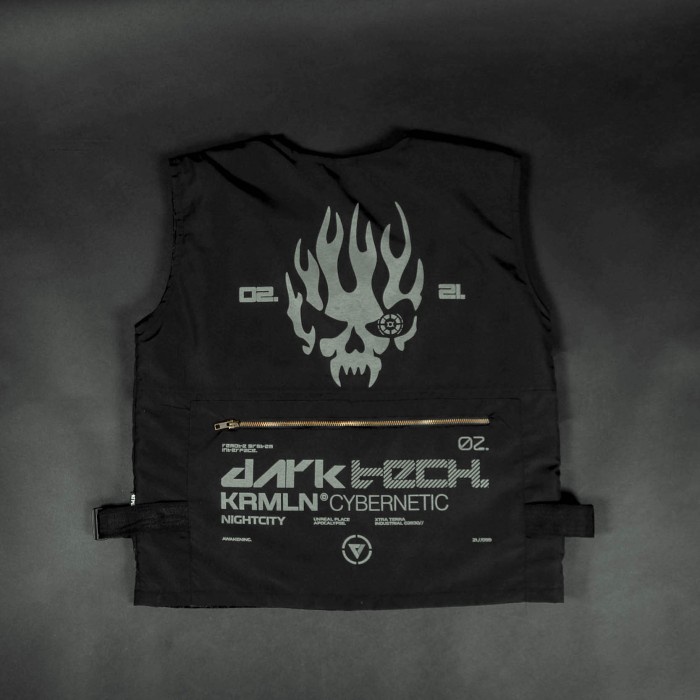 Kremlin Vest Tactical Techwear Hitam - Dark Tech