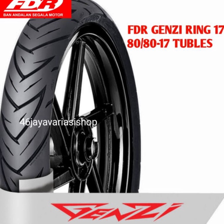 TERMURAH BAN LUAR TUBLES FDR GENZI  RING 17 UKURAN 80/80-17 ORIGINAL FDR 80 80 17