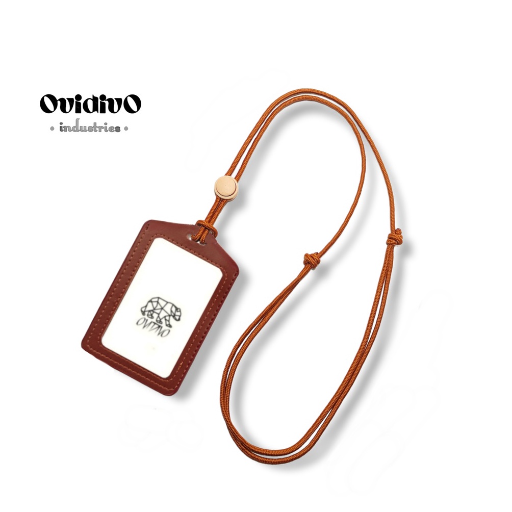 

Top Murah Basic Lanyard ID Card holder nametag kulit premium